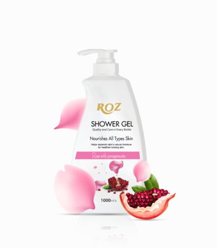 ROZ Shower Gel – Nourishing & Hydrating | Rose & Pomegranate | 1000ml